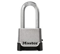 MASTER LOCK Lucchetto ad Alta Sicurezza [Combinazione e Chiave] [Zinco] [Esterno] M176EURDLH - Ideale per Portali, Garage, Lunghezza Arrchetto + Combinazione,Sconto