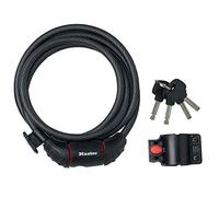 Master Lock - Cavo in acciaio intrecciato nero con chiave 1,8mx 10mm