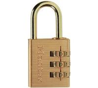 Master Lock 630EURD Luchetto con Combinazione in Alluminio Massiccio con Finitura in Ottone, Oro, 6.5 x 3 x 1.5 cm