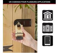 MASTER LOCK Lucchetto in ottone massiccio ad alta sicurezza M1177EURD