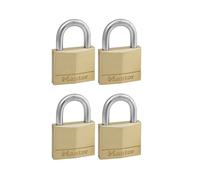 Master Lock - Lucchetto in ottone massiccio da 40 mm a 4 pin - Keyed Alike x 4