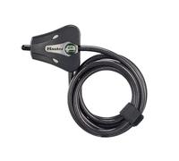 Master Lock, Lucchetto per bici con cavo nero e chiave, cavo regolabile in metallo con rivestimento in vinile, resistente alle intemperie, per attrezzature da esterno, biciclette, telecamere trail,