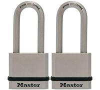 Master Lock M530XTLHCCSEN Solido Acciaio con Chiave uguale lucchetti, Argento, 2 count (Pack of 1)