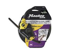 Master Lock Cavo Antifurto Python 8433EURD/P22235 10 mm Regolabile da 30 cm a 1,8 m Acciaio Nero