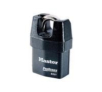 Master Lock 6321EURD Lucchetto ad Alta Sicurezza con Chiave, per Esterno, Arco Protteto, Ottimo per Trasporto e Applicabilità Industriale, Normale, Nero