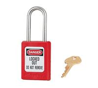 Master Lock S31RED Lucchetto di Sicurezza in Materiale Termoplastico per Installazione Meccanica, Rosso, Archetto 3,8 x 1,6 cm