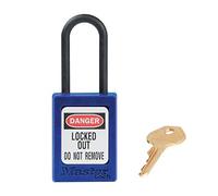 Master Lock S32BLU Lucchetto di Sicurezza in Materiale Termoplastico per Installazione Elettrica, Blu, Archetto 3,8 x 1,6 cm