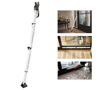 Master Lock Sliding Door Stopper and Door Security Bar, Adjustable for Hinged and Sliding Doors, Compact Enough to Travel for Hotel Security, White, 270EC