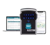 Master Lock Smart Connected Key Safe - Cassaforte da parete, Bluetooth o combinazione, media 83 x 127 x 59 mm, per esterni, per professionisti