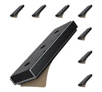 Master Magnetics Ceramic Channel Magnet Pack - Heavy-Duty Strong Magnets - 22 lb Pull Each - Double-Sided Adhesive Foam Backing - Nickel-Plated Base - 3" L x 0.905" W x 0.25" H - 8-Pack