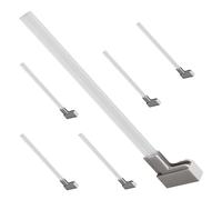 Master Magnetics MSHL03 x 6 Magnetic Sign Holder for 30,5 cm Sign, 90 gradi di base magnetica con striscia in acrilico, 5,8 cm l, 2 cm W, 37,6 cm complessiva, trasparente, bianco (confezione da 6)