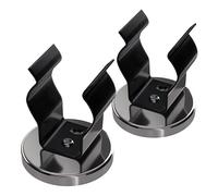 Master Magnetics RB50BNCCX2 - Gancio magnetico, base rotonda, chiusura magnetica con clip in acciaio cromato, diametro 2,04 mm, altezza totale 2,285, 15 kg, argento (confezione da 2)