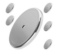 Master Magnetics RB50CX6 - Chiusura magnetica con foro centrale cromato, 5 mm di diametro, 0,6 cm di spessore, 15,9 kg, confezione da 6, colore: Argento