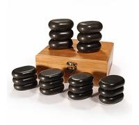 Master Massage 18piece Mini base massaggio del corpo pietra calda set nero lava vocano basalto roccia, 1count