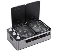 Master Massage 2 in 1 - Scaldapietra da massaggio elettrico professionale e 3 bottiglie di olio da massaggio, lozione e gel, riscaldatore digitale per massaggi