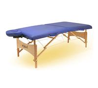 Master Massage Brady Mobil, Massaggio, Lettino cosmetico, Pieghevole, con Illuminazione Ambientale, in Legno, Poliuretano, Blu, 69 cm