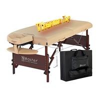 Master Massage Del Ray Pro Mobile ThermaTop, 71 cm, sistema di riscaldamento integrato, pieghevole, portatile, per la bellezza, per il letto, per il massaggio, colore beige