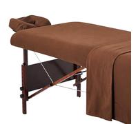 Master Massage Deluxe - Set di lenzuola in flanella, 3 pezzi, colore: Cioccolato