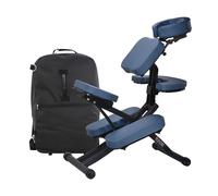 Master Massage Equipment Massage Rio 10114A - Sedia da massaggio professionale, pieghevole, in alluminio, regolabile, leggera, con valigetta per il trasporto, colore: Blu