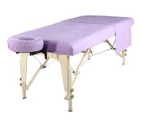 Master Massage Lounger - Set 3 in 1 di flanella per lettino da massaggio, coperta e cuscino per viso, colore: viola