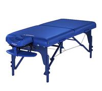 Master Massage Montclair - Lettino da massaggio, pieghevole, 71 cm, per massaggi, per cosmetici, portatile, in legno, colore blu imperiale