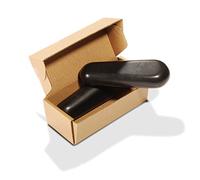 Master Massage Set di 2 pietre calde triangolari in basalto - Punto di pressione e strumento di massaggio a grilletto, confezione risparmio pollice, nero