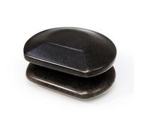 Master Massage Set di 2 pietre laviche di basalto rotonde da 3 quarti per tessuti profondi, trigger point e agopressione, strumenti professionali per massaggi