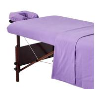 Master Massage Set di 3 rivestimenti in flanella, per lettino da massaggio, in cotone, colore: viola