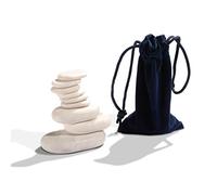Master Massage Set di 9 pietre per massaggio, colore bianco, in marmo