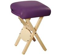 Master Massage Sgabello da massaggio pieghevole in legno leggero, sgabello pieghevole per tatuaggi, sgabello portatile per tatuaggi, sedia mobile, facile da trasportare, viola