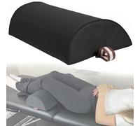 Master Massage Tables - Cuscino rotondo a mezza luna, grande, 22,9 cm, per lettino da massaggio, cuscino da massaggio semicircolare con 100% pelle PU, morbido e resistente, 22,9 x 66 cm, colore: nero