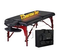 Master Massage Therma Top Mobil - Lettino massaggiante riscaldabile Reiki, pieghevole, in legno, 71 cm, colore: Nero
