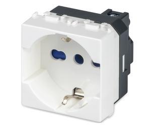 Master Mix presa schuko bipasso 2P+T 10/16A bianco 21170