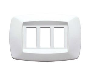 Master Modì per Bticino placca 3 moduli bianca MD103