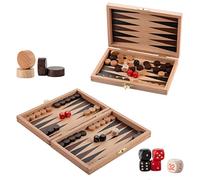 Master of Chess Classic BACKGAMMON Gioco da tavolo in legno in cassetta di faggio (29 x 35)
