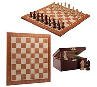 Master of Chess Scacchiera in Legno da Torneo 40 cm - Fatto a mano Intarsiato Scacchiera Portatile - Set di Scacchi Pieghevoli per Bambini e Adulti - Con Figure STAUNTON NO.4 in Scatola Elegante