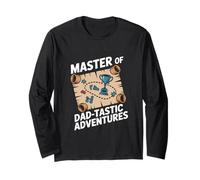 Master of Dad-Tastic Adventures Fun Times Ahead Papà Padre Maglia a Manica
