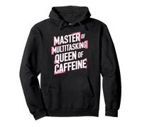 Master of Multitasking, Queen of Caffeine Felpa con Cappuccio