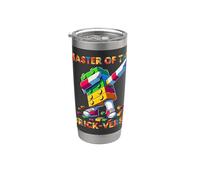 Master Of The Brick-Verse Funny Brick Master Builder Dabbing Bicchiere termico in acciaio inox doppia parete