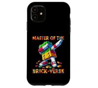 Master Of The Brick-Verse Funny Brick Master Builder Dabbing Custodia per iPhone 11