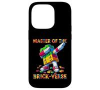 Master Of The Brick-Verse Funny Brick Master Builder Dabbing Custodia per iPhone 14 Pro