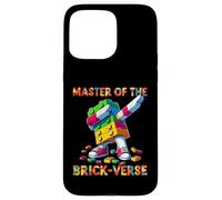 Master Of The Brick-Verse Funny Brick Master Builder Dabbing Custodia per iPhone 15 Pro Max