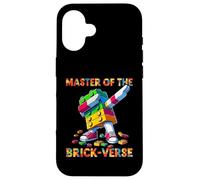 Master Of The Brick-Verse Funny Brick Master Builder Dabbing Custodia per iPhone 16