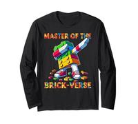 Master of The Brick-Verse Funny Brick Master Builder Dabbing Maglia a Manica