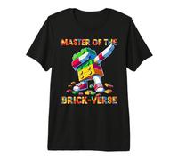 Master of The Brick-Verse Funny Brick Master Builder Dabbing Maglietta Premium