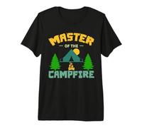 Master of The Campfire Camping Hiking Camper Adventure Maglietta Premium