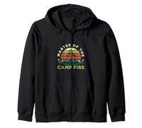 Master Of The Campfire Divertente Campeggio Papà Outdoor Camper Uomini Felpa con Cappuccio
