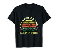 Master Of The Campfire Divertente Campeggio Papà Outdoor Camper Uomini Maglietta