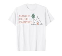 Master of The Campfire Minimal Camping Adventure All'aperto Maglietta
