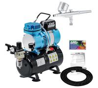 Master performance G22 Airbrushing System kit con Master tc-20t compressore con serbatoio aria, tubo dell' aria & G22 dual-action Gravity Feed Airbrush